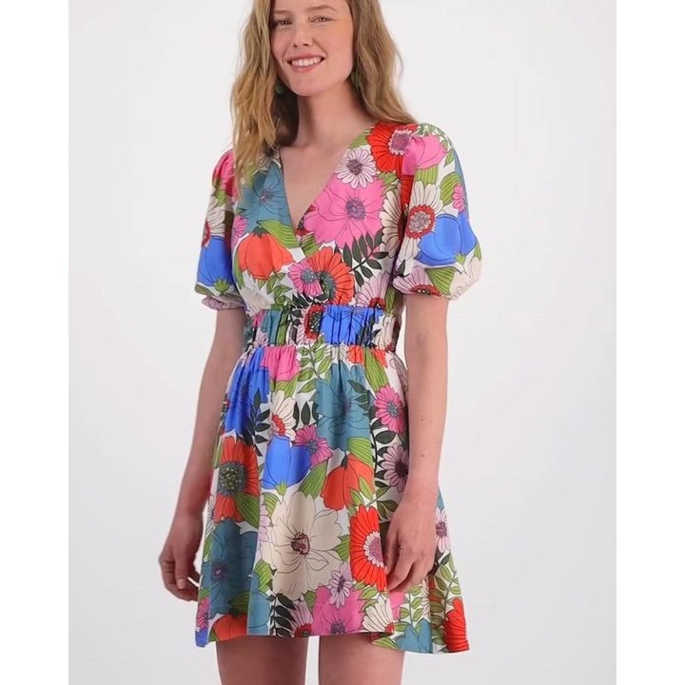 On 34th Floral Cotton Mini Dress